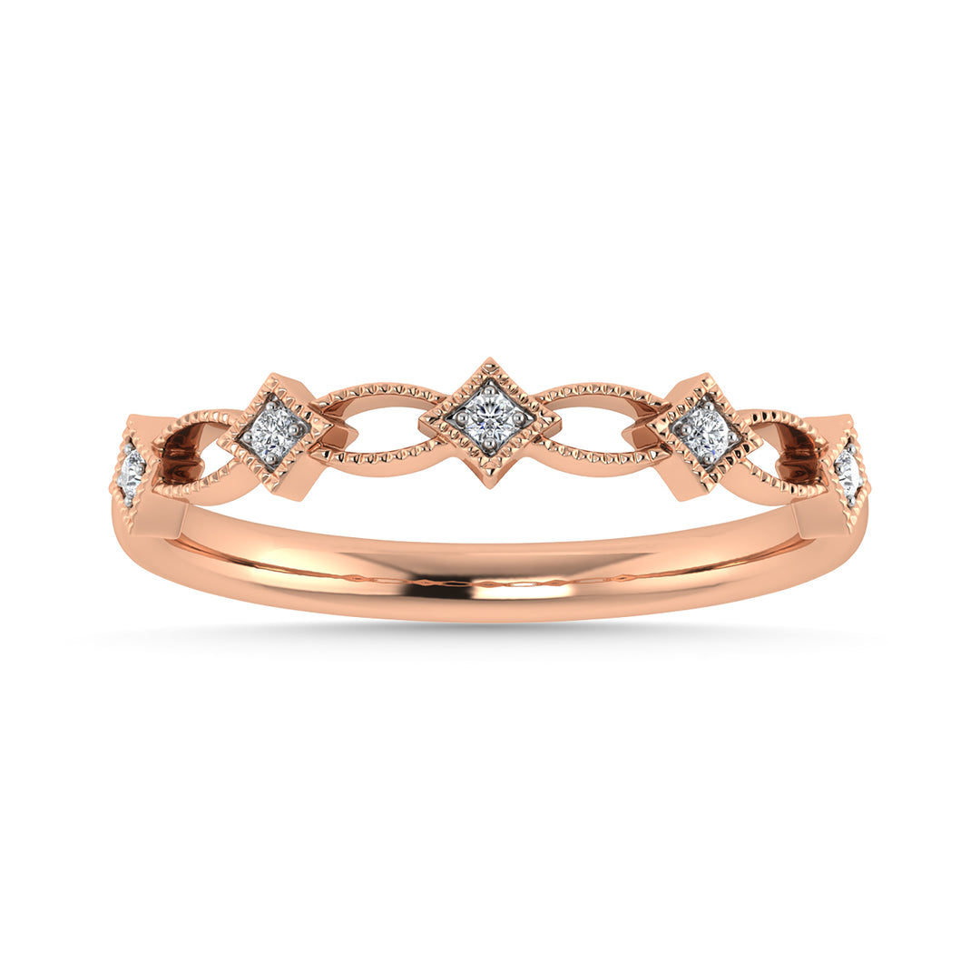 1/20 Ct. Tw. Diamond Stackable Band in 10K Rose Gold