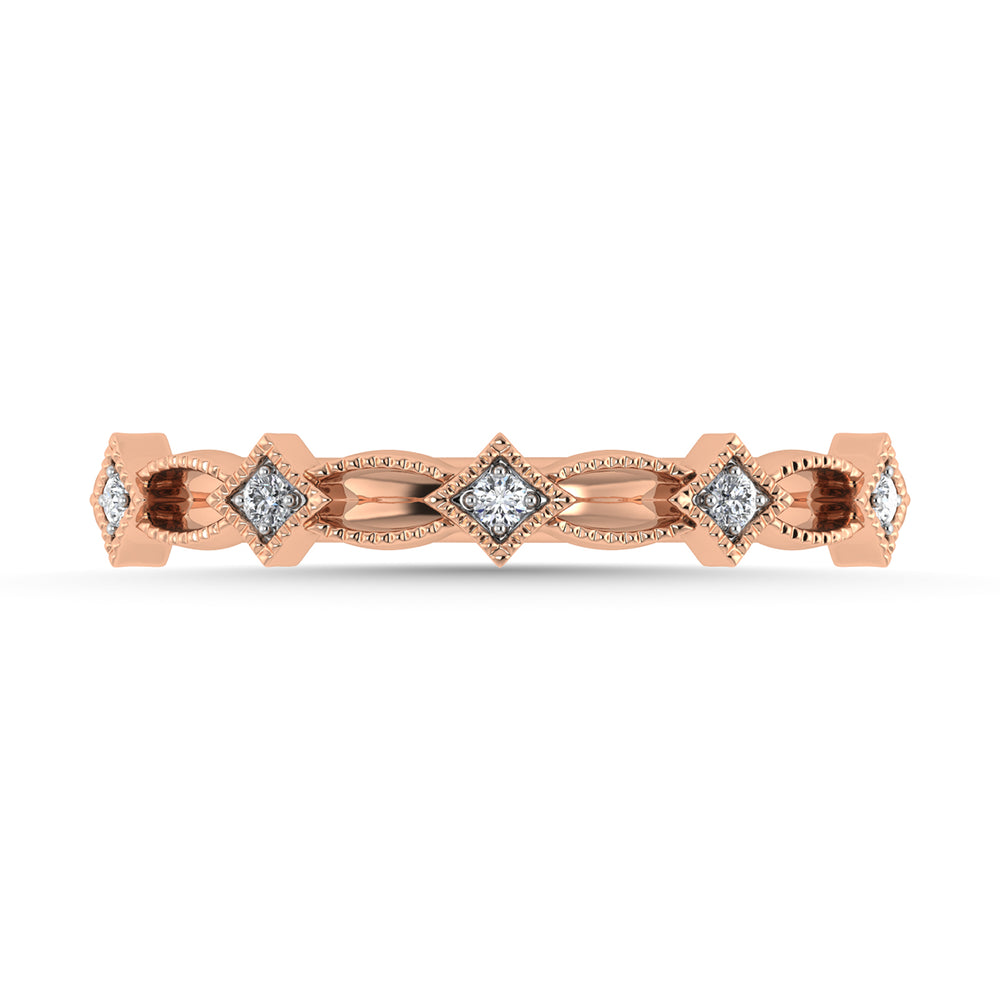 1/20 Ct. Tw. Diamond Stackable Band in 10K Rose Gold