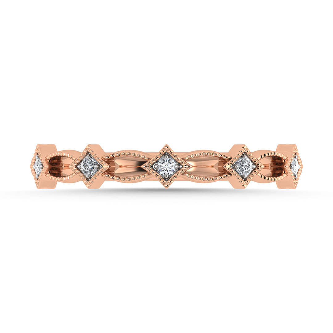 1/20 Ct. Tw. Diamond Stackable Band in 10K Rose Gold