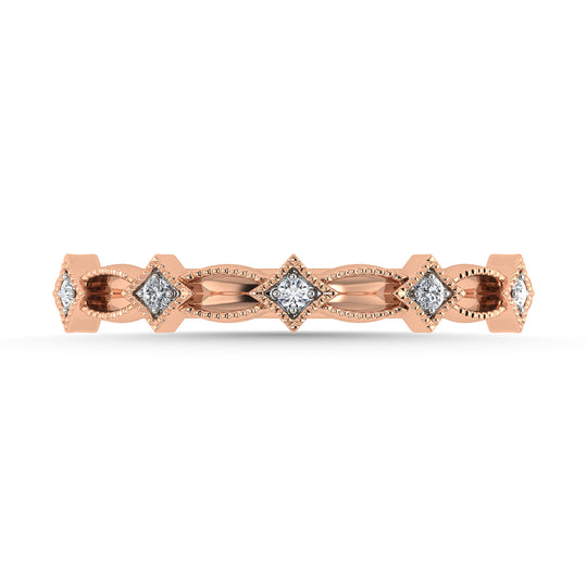 1/20 Ct. Tw. Diamond Stackable Band in 10K Rose Gold