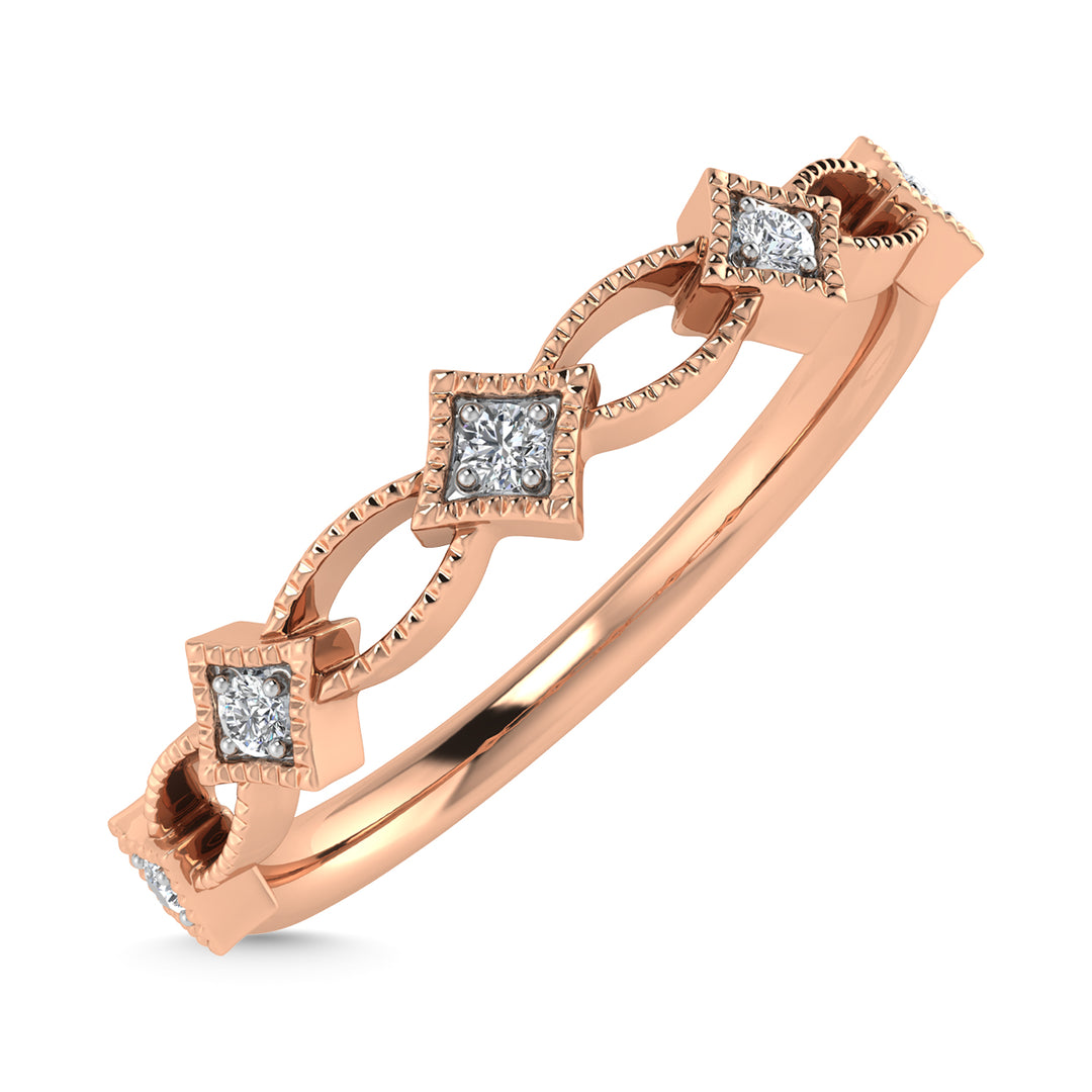 1/20 Ct. Tw. Diamond Stackable Band in 10K Rose Gold