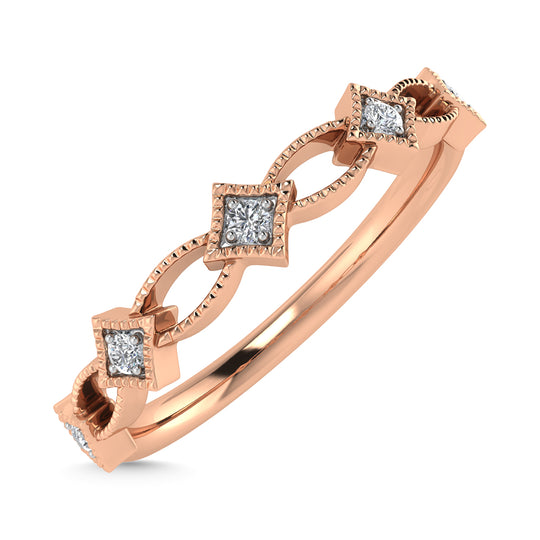 1/20 Ct. Tw. Diamond Stackable Band in 10K Rose Gold