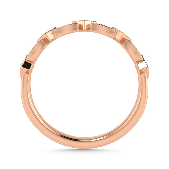 1/20 Ct. Tw. Diamond Stackable Band in 10K Rose Gold