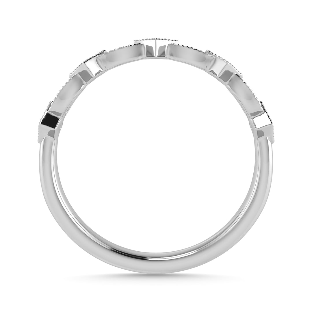 Diamante 1/20 Ct.Tw. Banda apilada en oro blanco de 10 quilates
