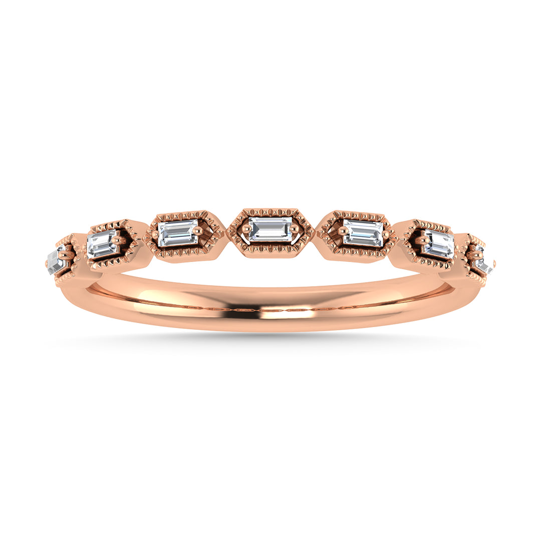 1/10 Ct. Tw. Diamond Stackable Band in 10K Rose Gold