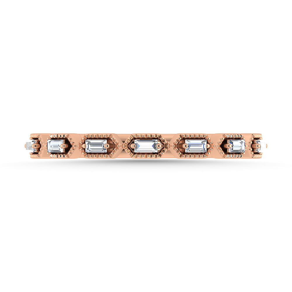 1/10 Ct. Tw. Diamond Stackable Band in 10K Rose Gold