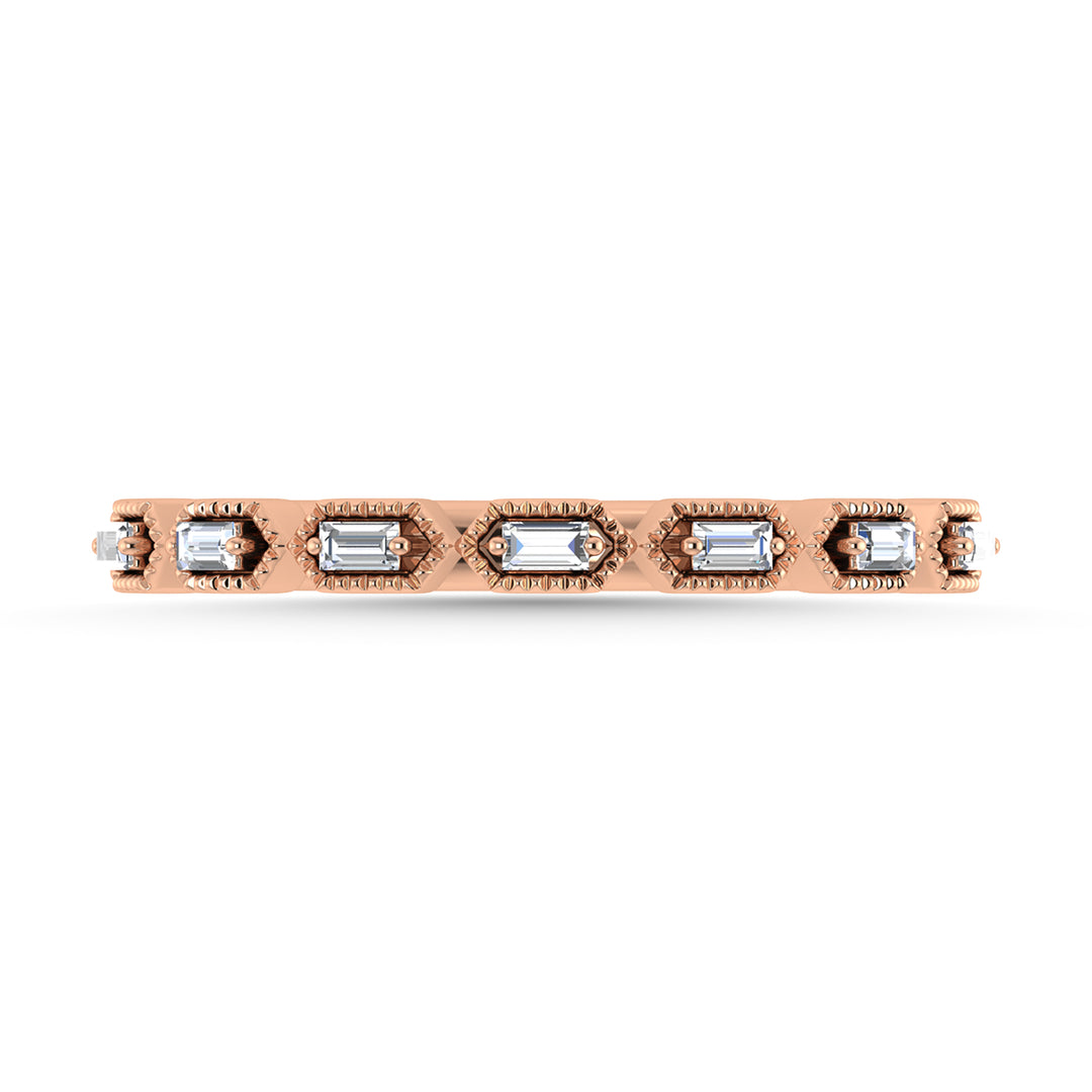 1/10 Ct. Tw. Diamond Stackable Band in 10K Rose Gold