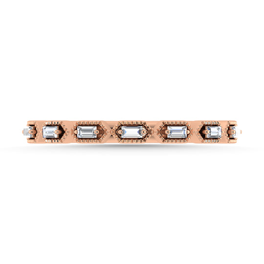 1/10 Ct. Tw. Diamond Stackable Band in 10K Rose Gold