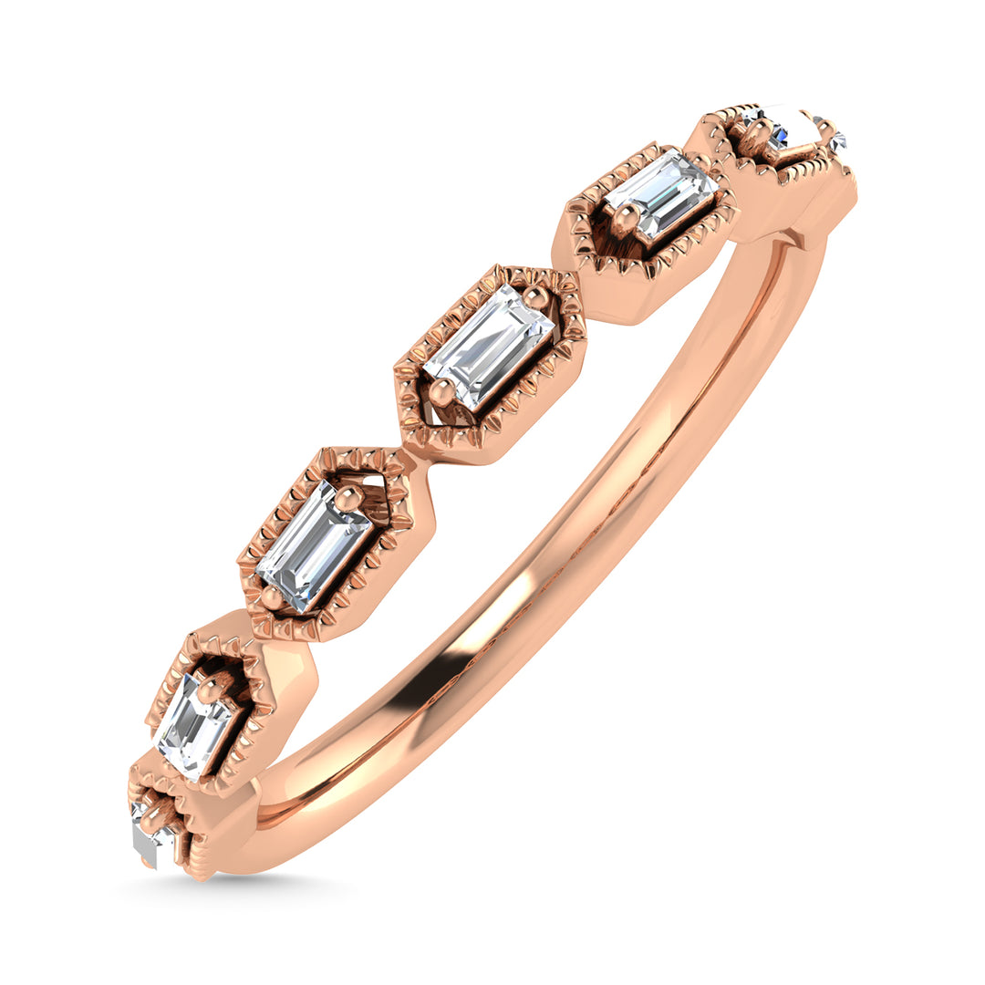 1/10 Ct. Tw. Diamond Stackable Band in 10K Rose Gold