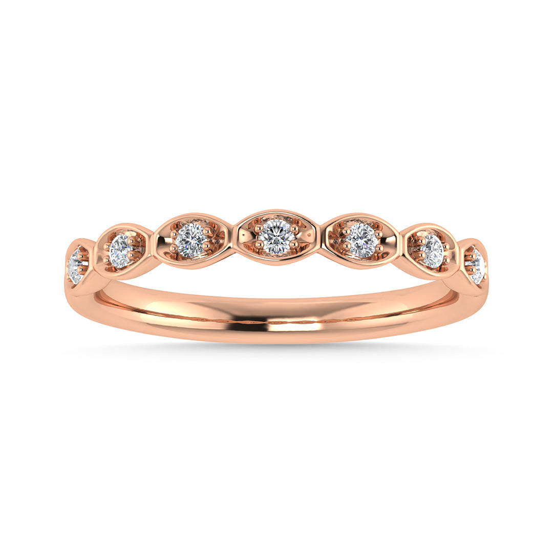 1/10 Ct. Tw. Diamond Stackable Band in 10K Rose Gold