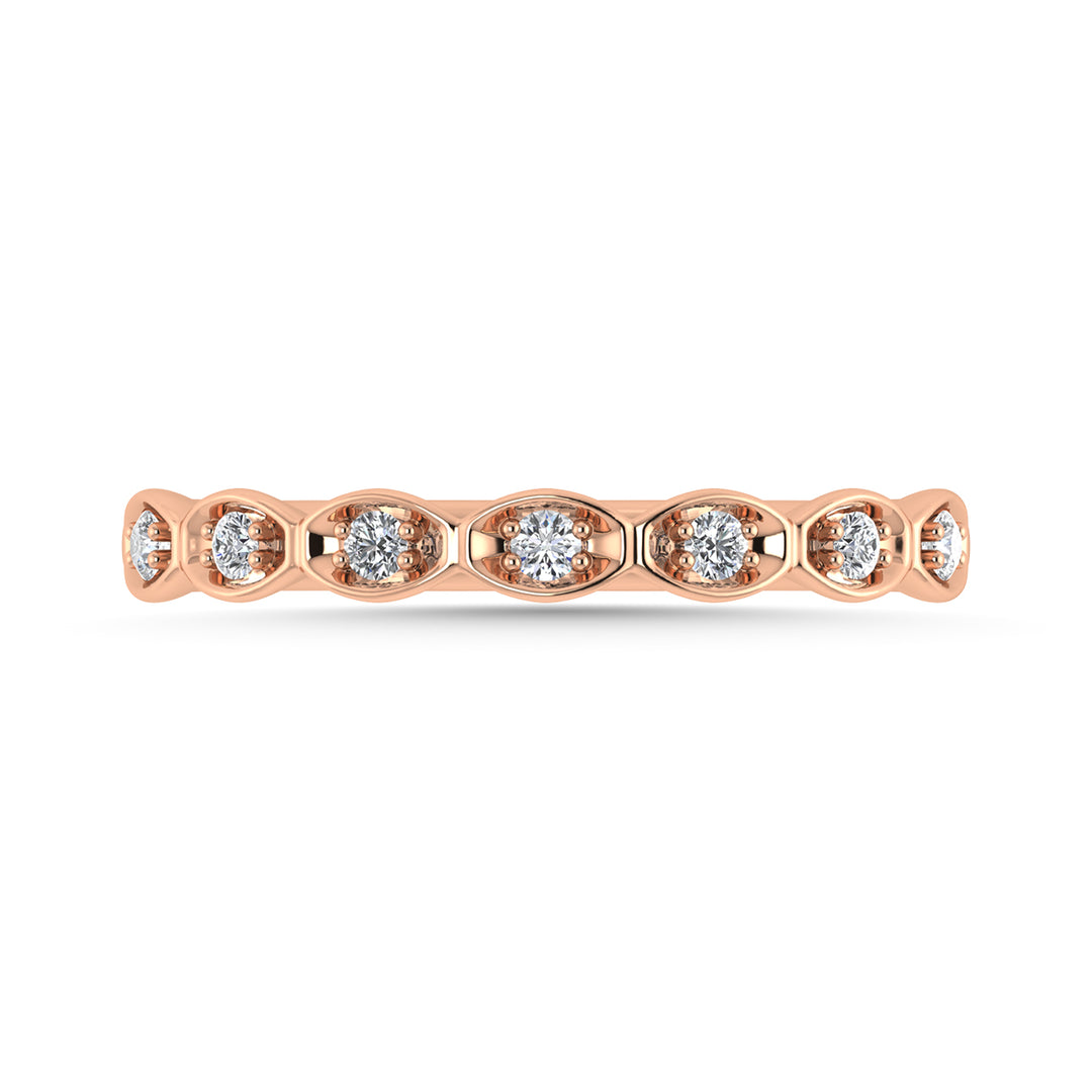 1/10 Ct. Tw. Diamond Stackable Band in 10K Rose Gold