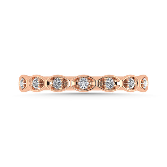 1/10 Ct. Tw. Diamond Stackable Band in 10K Rose Gold