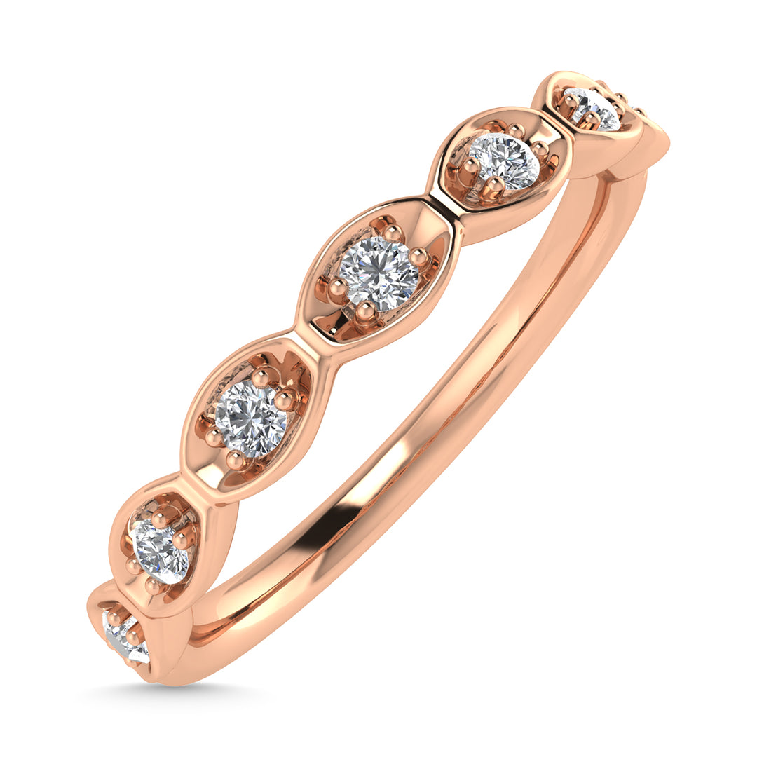 1/10 Ct. Tw. Diamond Stackable Band in 10K Rose Gold