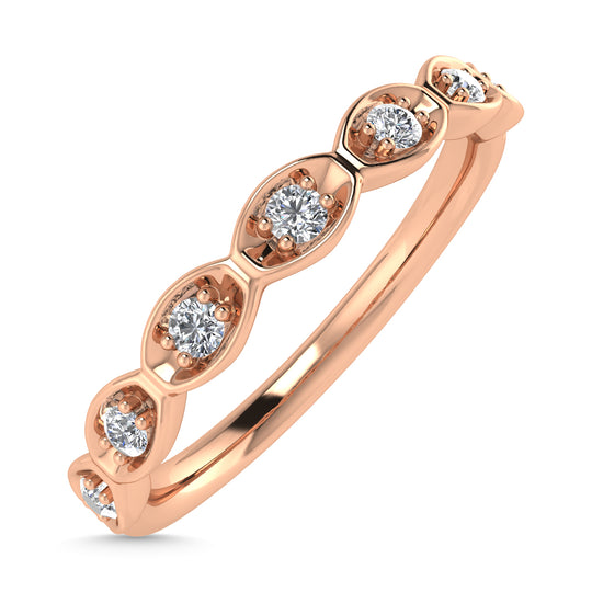 1/10 Ct. Tw. Diamond Stackable Band in 10K Rose Gold