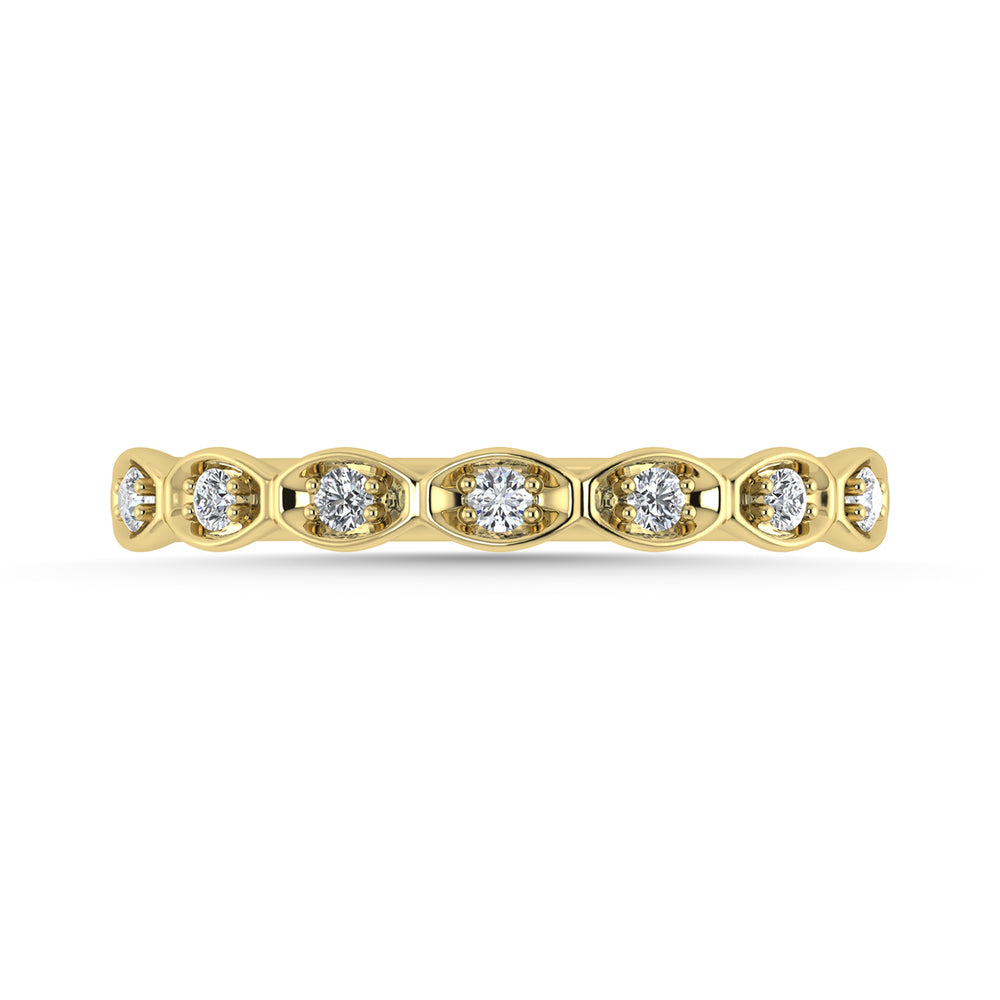 Diamante 1/10 Ct.Tw. Banda apilada en oro amarillo de 10 quilates