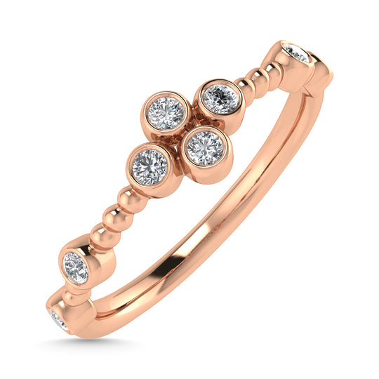 1/10 Ct. Tw. Diamond Stackable Band in 10K Rose Gold