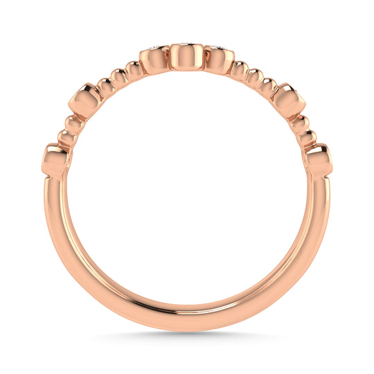 1/10 Ct. Tw. Diamond Stackable Band in 10K Rose Gold