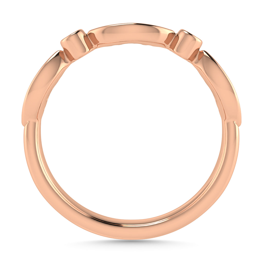 Diamante 1/8 Ct.Tw. Anillo de moda en oro rosa de 10 quilates