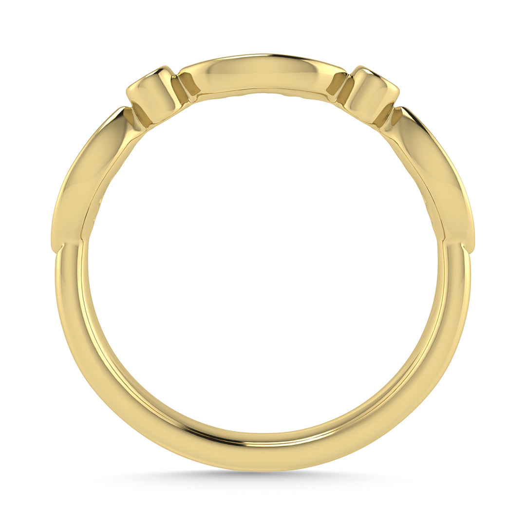 Diamante 1/8 Ct.Tw. Banda apilada en oro amarillo de 10 quilates