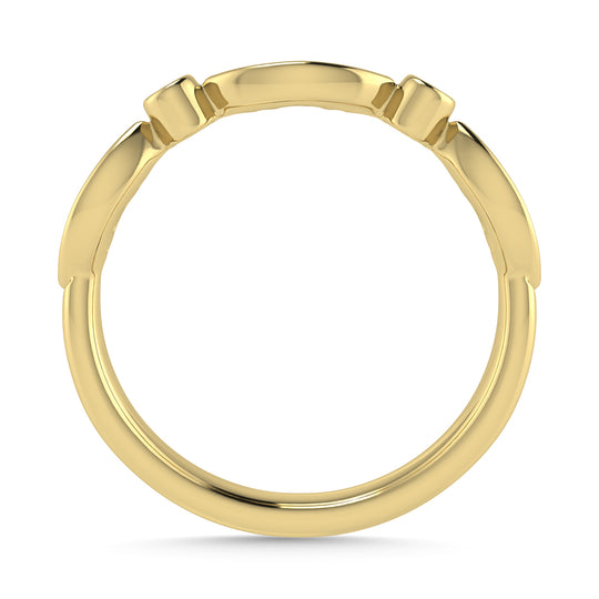 Diamante 1/8 Ct.Tw. Banda apilada en oro amarillo de 10 quilates