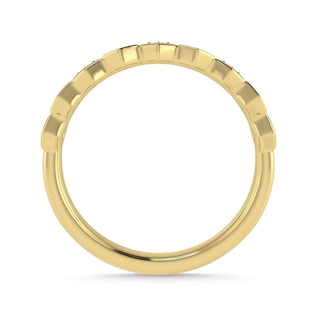 Diamante 1/10 Ct.Tw. Banda apilada en oro amarillo de 10 quilates