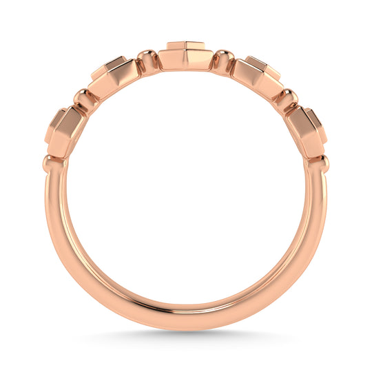Diamante 1/8 Ct.Tw. Banda apilable en oro rosa de 10 quilates