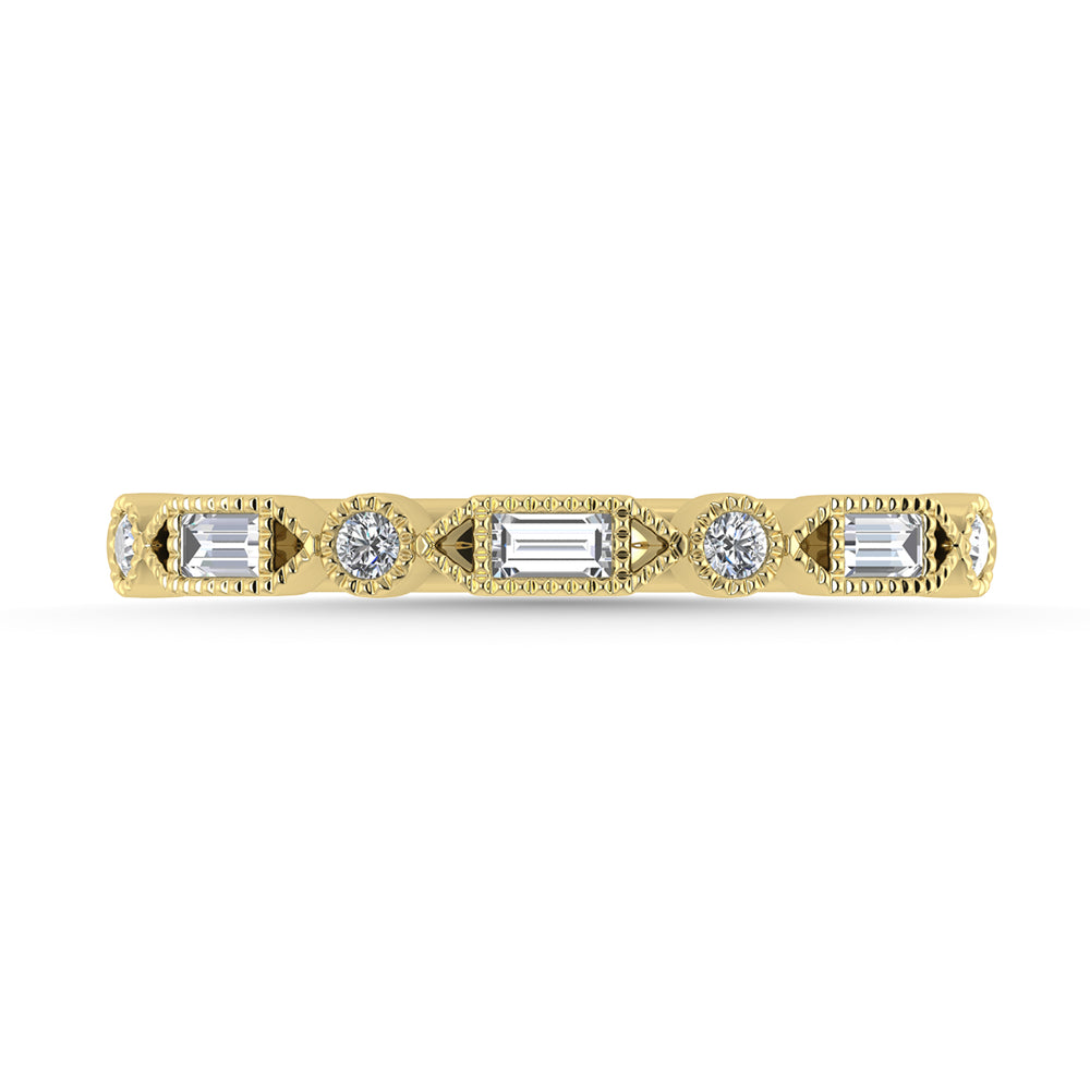 1/6 Ct. Tw. Diamond Stacked Band in 10K Yellow Gold