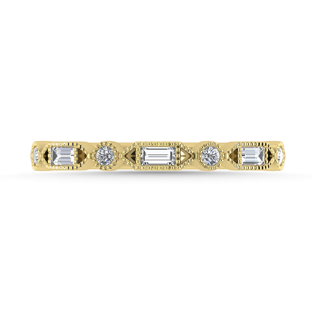 1/6 Ct. Tw. Diamond Stacked Band in 10K Yellow Gold