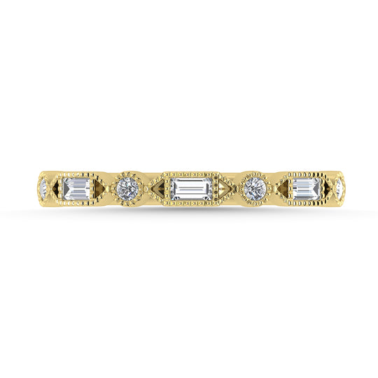 1/6 Ct. Tw. Diamond Stacked Band in 10K Yellow Gold