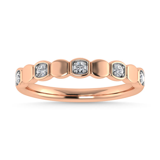 Diamante 1/8 Ct.Tw. Banda apilable en oro rosa de 10 quilates