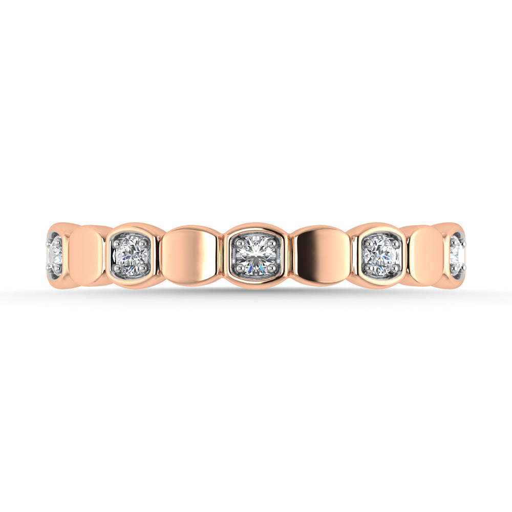 Diamante 1/8 Ct.Tw. Banda apilable en oro rosa de 10 quilates