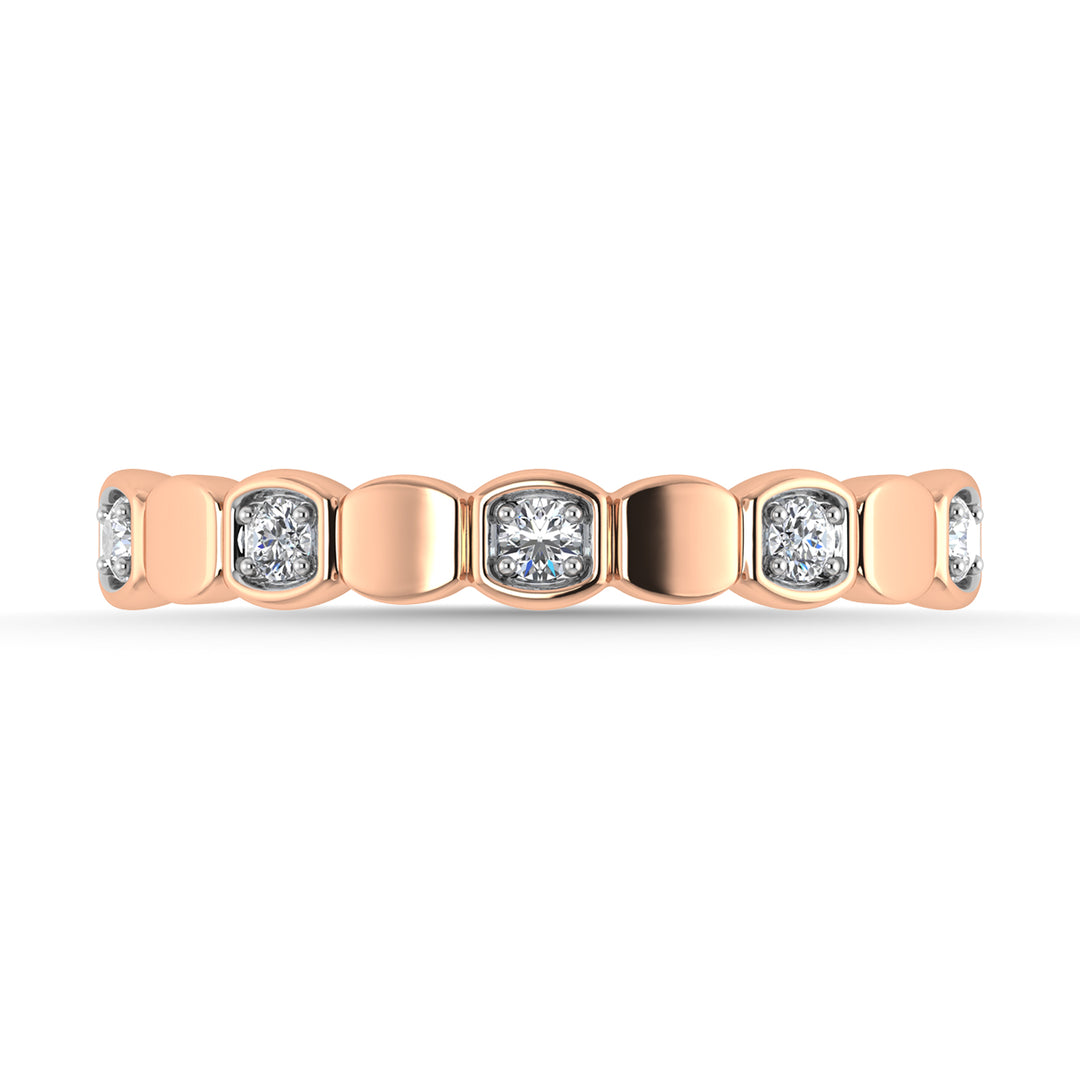Diamante 1/8 Ct.Tw. Banda apilable en oro rosa de 10 quilates
