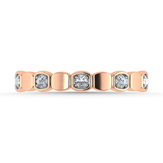 Diamante 1/8 Ct.Tw. Banda apilable en oro rosa de 10 quilates