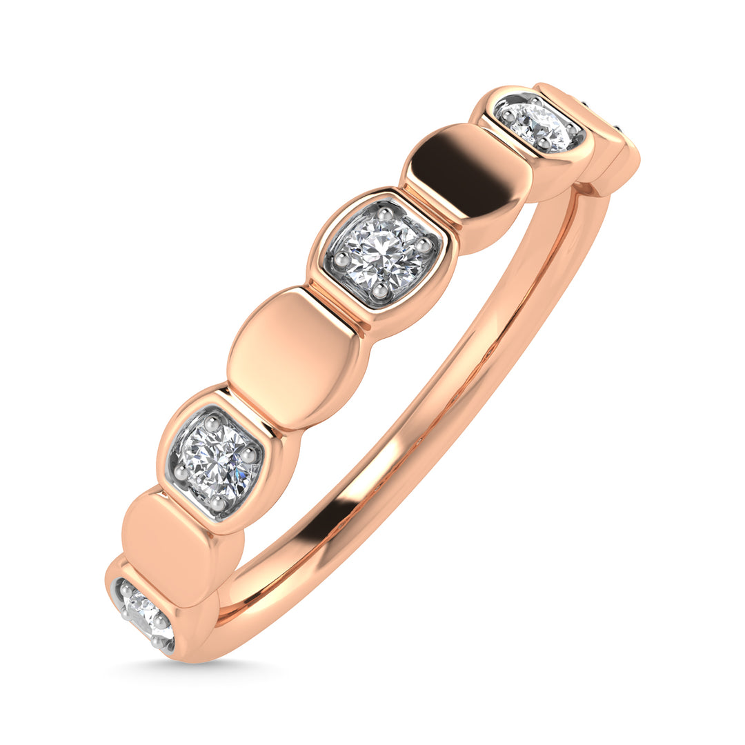 Diamante 1/8 Ct.Tw. Banda apilable en oro rosa de 10 quilates