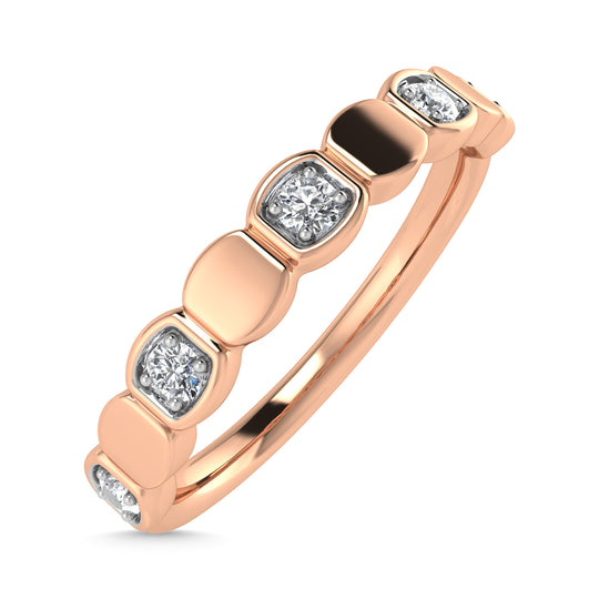 Diamante 1/8 Ct.Tw. Banda apilable en oro rosa de 10 quilates