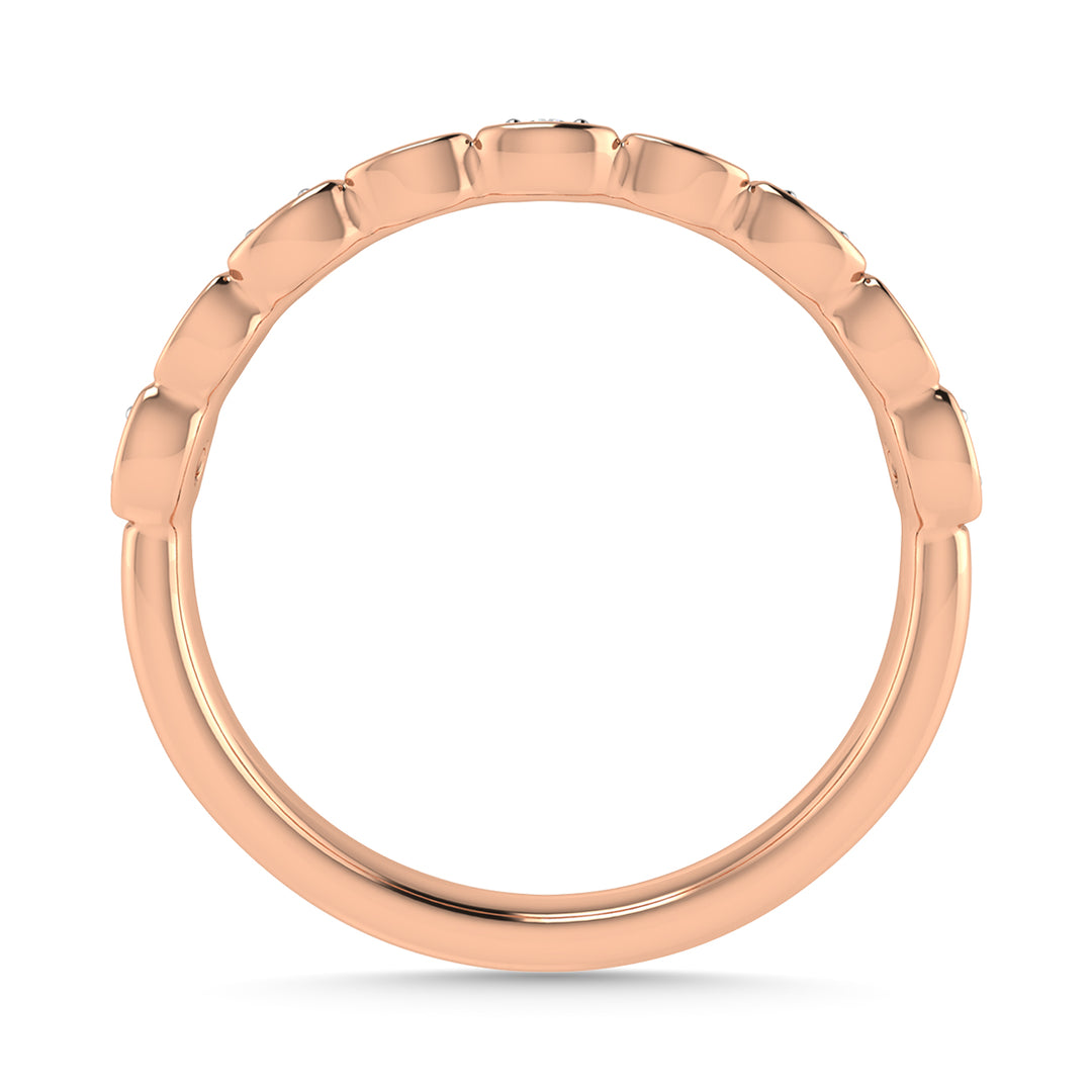 Diamante 1/8 Ct.Tw. Banda apilable en oro rosa de 10 quilates