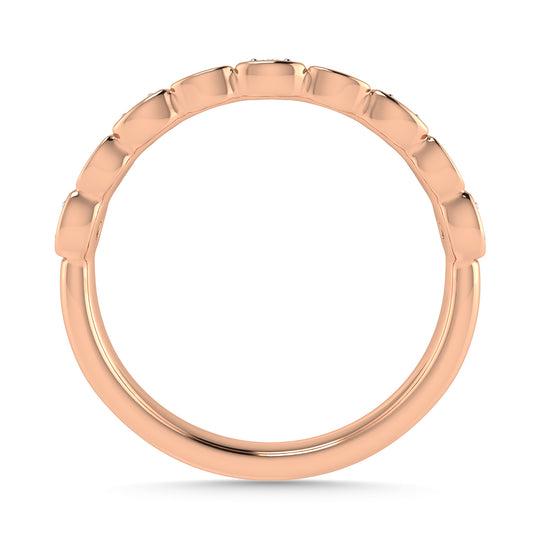 Diamante 1/8 Ct.Tw. Banda apilable en oro rosa de 10 quilates