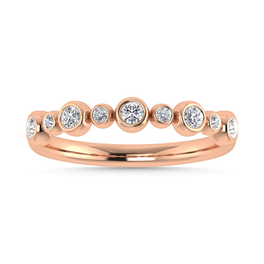Diamante 1/5 Ct.Tw. Banda apilable en oro rosa de 10 quilates