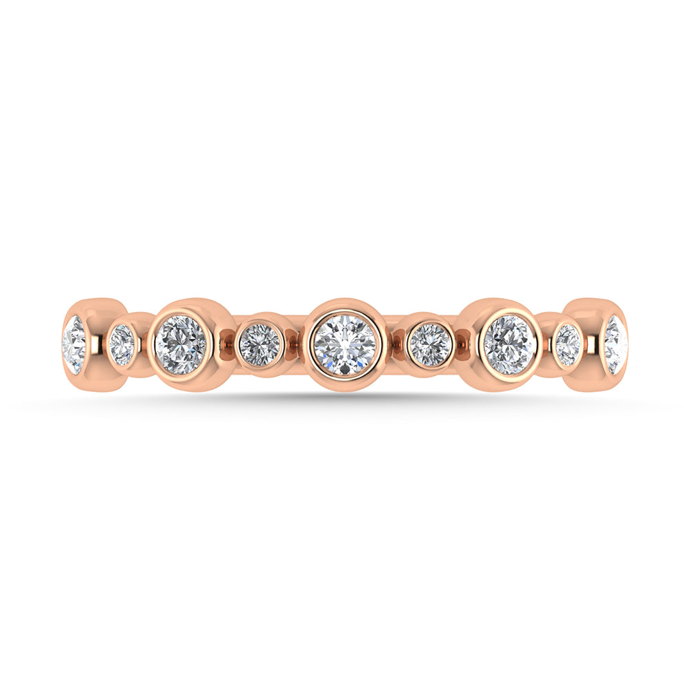 Diamante 1/5 Ct.Tw. Banda apilable en oro rosa de 10 quilates