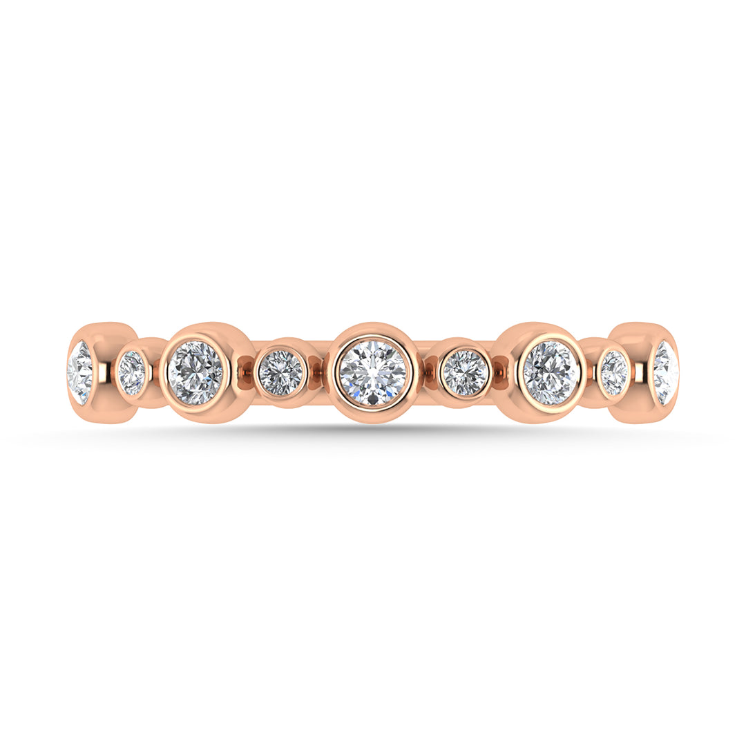 Diamante 1/5 Ct.Tw. Banda apilable en oro rosa de 10 quilates