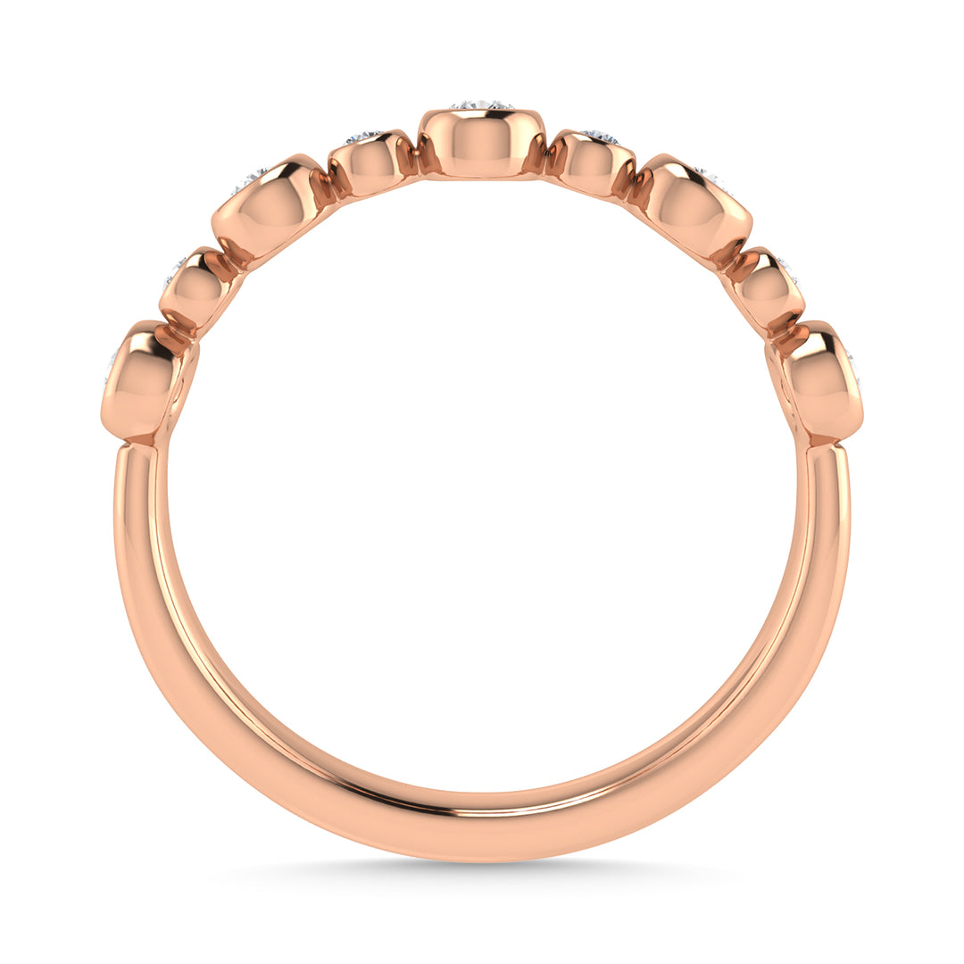 Diamante 1/5 Ct.Tw. Banda apilable en oro rosa de 10 quilates