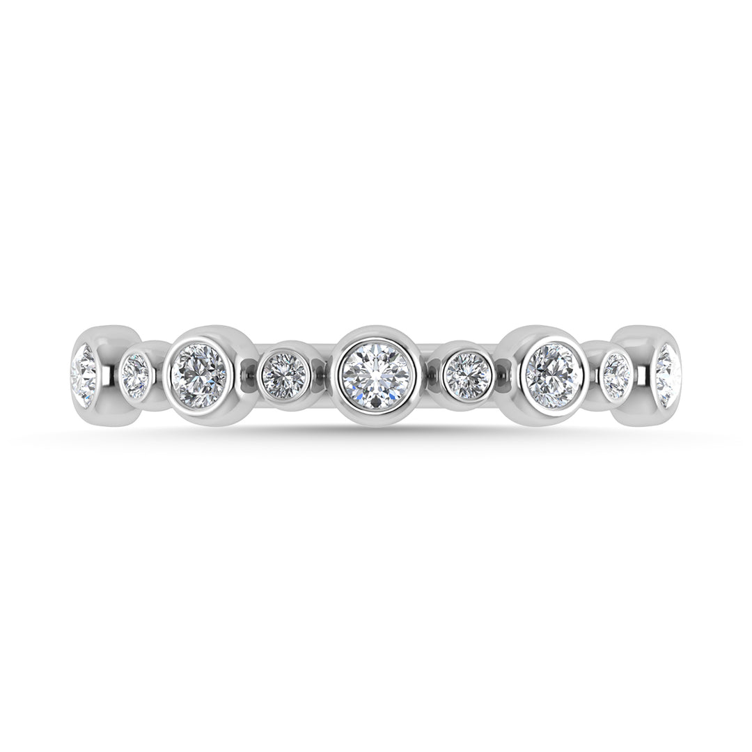 Diamante 1/5 Ct.Tw. Banda apilada en oro blanco de 10 quilates