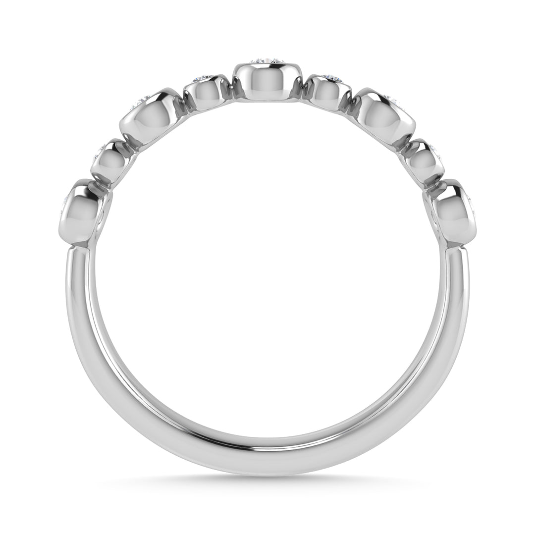 Diamante 1/5 Ct.Tw. Banda apilada en oro blanco de 10 quilates