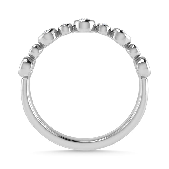 Diamante 1/5 Ct.Tw. Banda apilada en oro blanco de 10 quilates