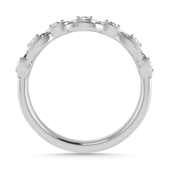 Diamante 1/6 Ct.Tw. Banda apilada en oro blanco de 14 k