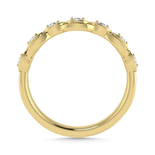 Diamante 1/6 Ct.Tw. Banda apilada en oro amarillo de 14 k