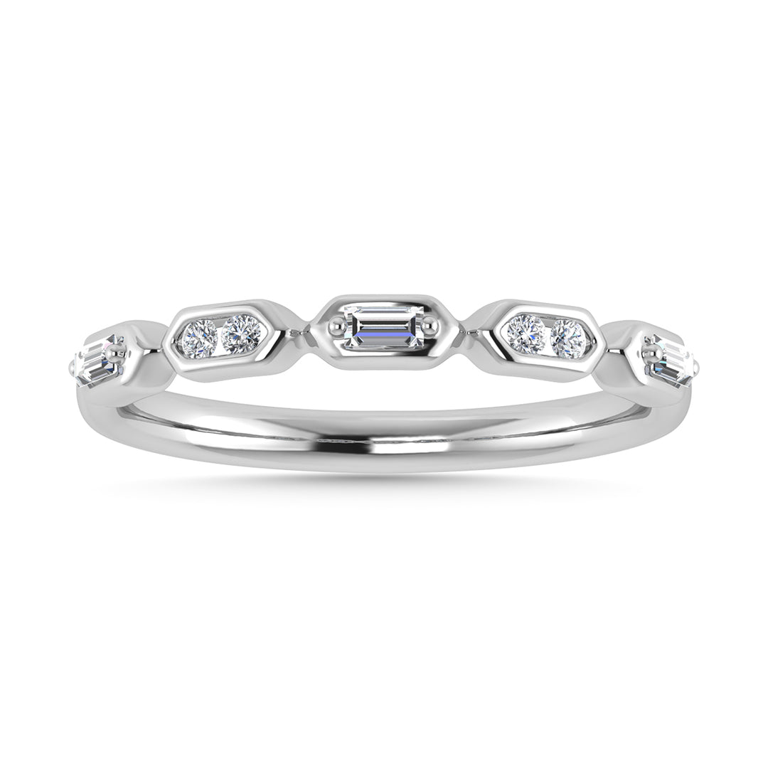 1/6 Ct. Tw. Diamond Stacked Band in 14k White Gold
