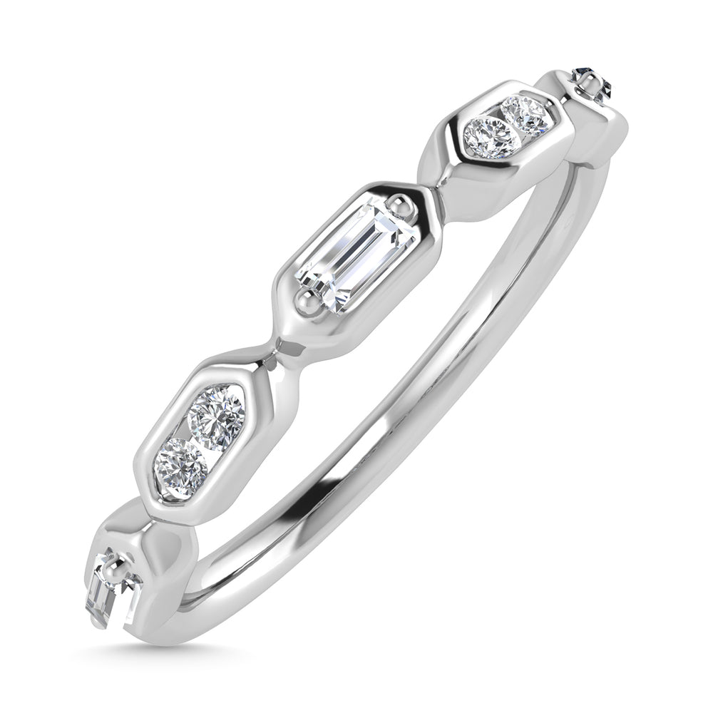 1/6 Ct. Tw. Diamond Stacked Band in 14k White Gold