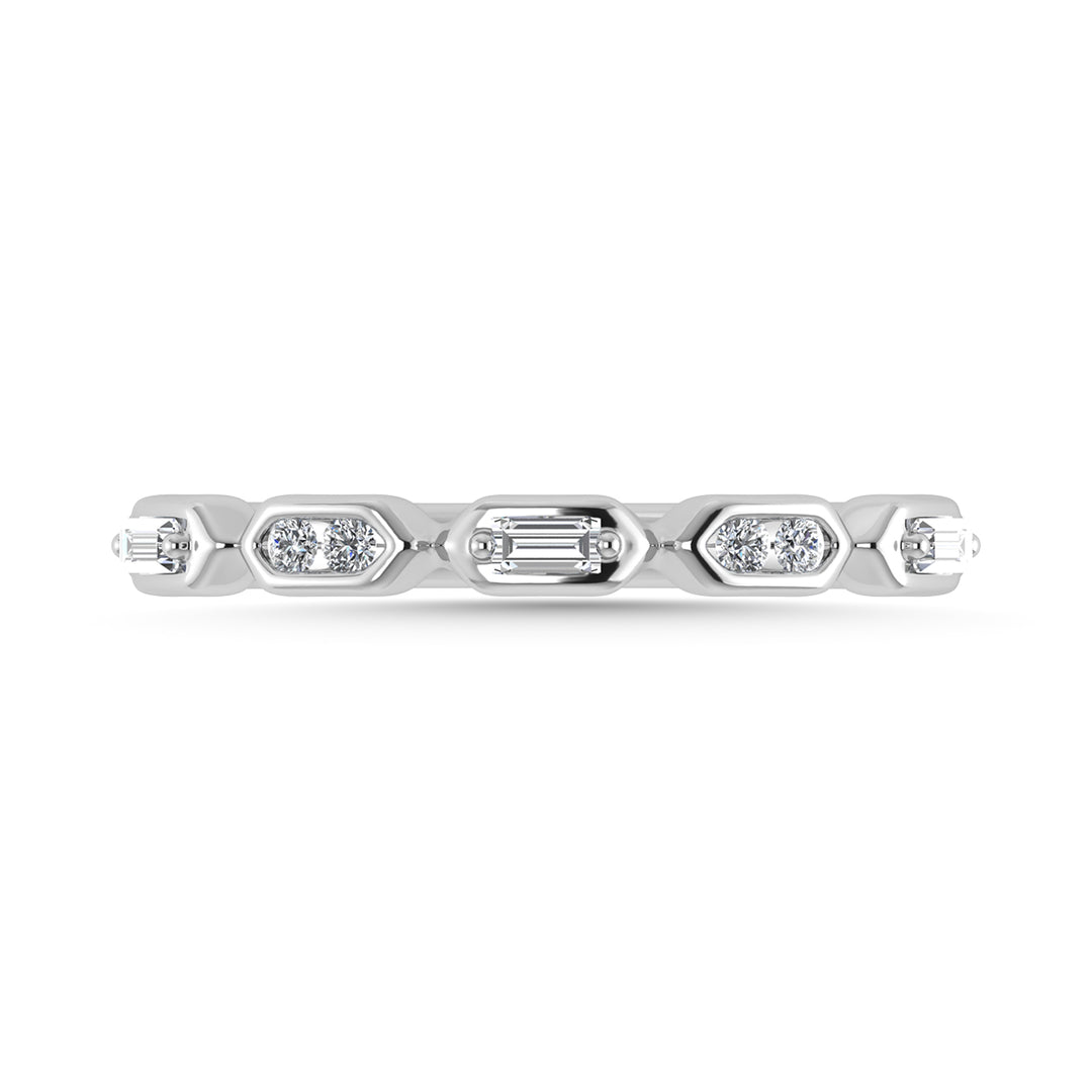 1/6 Ct. Tw. Diamond Stacked Band in 14k White Gold