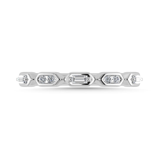 1/6 Ct. Tw. Diamond Stacked Band in 14k White Gold